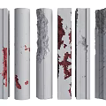Modern Columns Damaged Columns Battle Damaged Columns 3d model