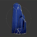 Modern Blue Geometric Decorative Ornament Set With Glossy Finish And Multiple Pieces