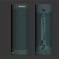 Sony Green Cylindrical Portable Bluetooth Speakers With Strap And Modern Design