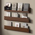 Middle Style Bookcase Bookshelf 3d model