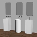 Column basin Wash basin Table basin 3d model
