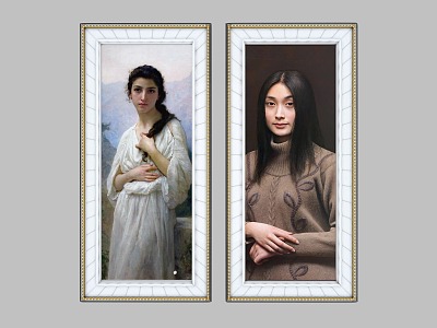 Picture Frame Photo Frame Oil Painting Character Hanging Painting Decorative Painting Wooden Frame Decorative Painting European Style Picture Frame European Style Picture Frame Classical Picture Frame model