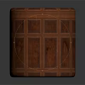 Wooden Barrel Shaped Storage Container With Panel Design For Home Use
