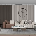 Modern sofa coffee table combination 3d model
