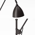 Dark Toned Floor Lamp With Adjustable Arm And Minimalist Design