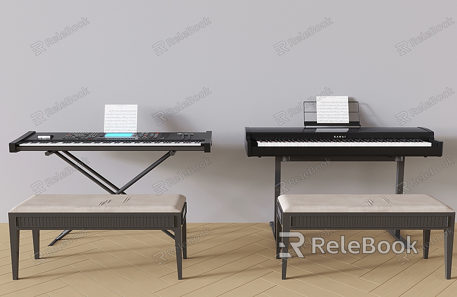 Modern Piano Electronic Piano Piano Stool Music Electric Piano model