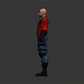 Game Movie Character 3D Model With Red Jacket Blue Pants Black Gloves And Boots