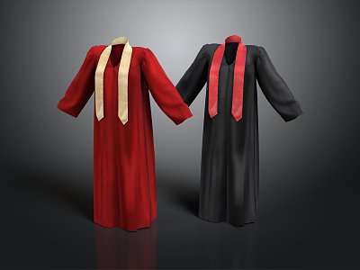 Academic clothing, clothing, daily necessities, daily necessities 3d model