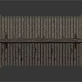 Traditional Chinese Architectural Structure With Tiled Roof Overhanging Eaves And Stone Columns