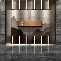 Modern reception desk sales front desk background 3d model