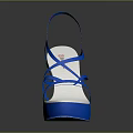 Fashionable Women's Blue Strappy Sandals With Crisscross Design And White Sole Stiletto Heel