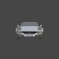 Classic White Sports Coupe With Streamlined Body And Retro Design Elements