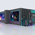 VR Experience Center Featuring Interactive Platform Immersive Technology And LED Lights 3d model