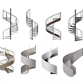 modern spiral staircase 3d model