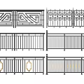 Black Metal Fence Designs Featuring Geometric Patterns Ornate Details And Gold Accents