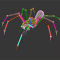 Modern Machine Spider Robot Cyber Spider Cyberpunk Spider Science Fiction Spider 3d model