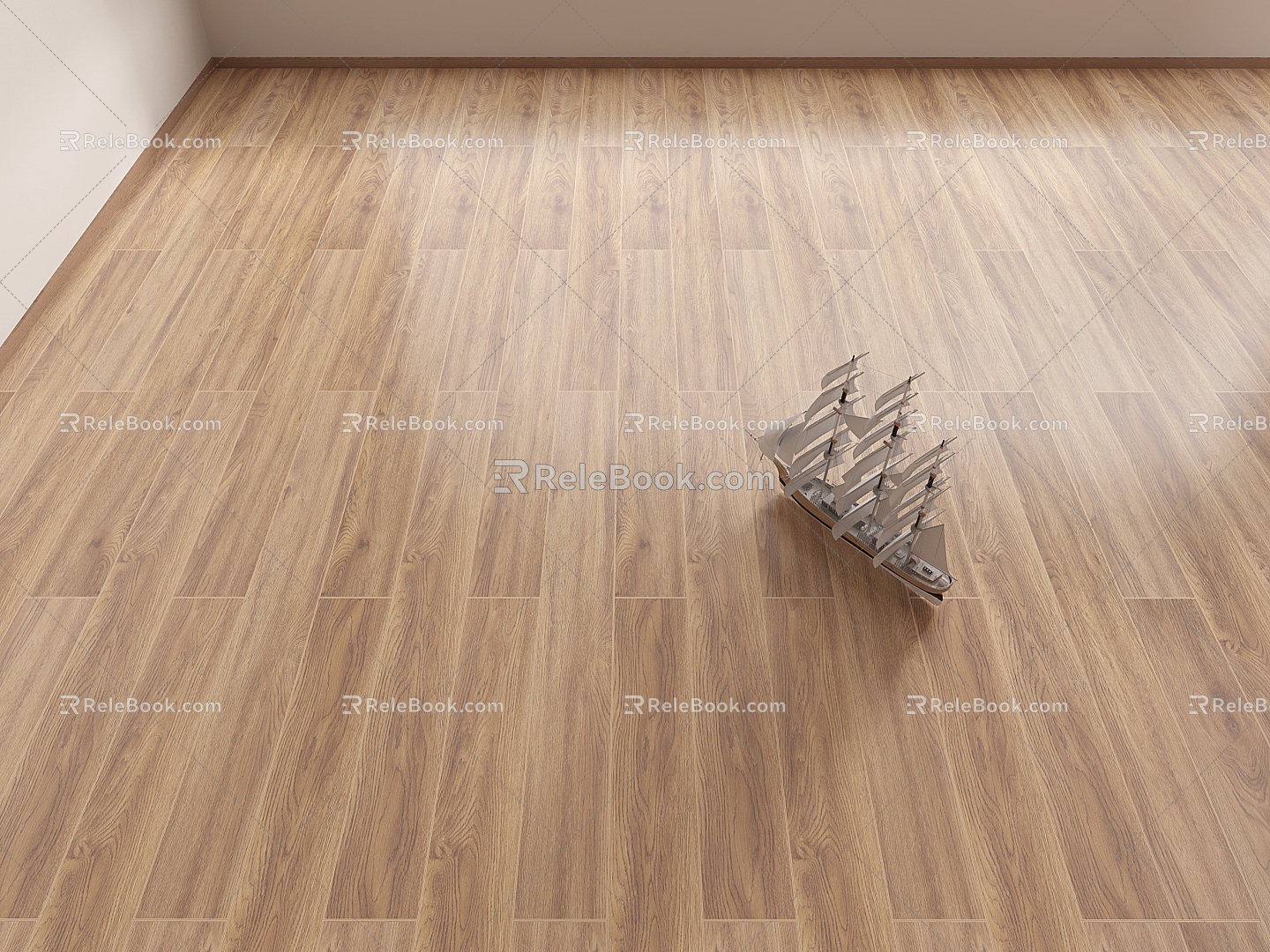 Hand-gripper beige wood floor 3d model