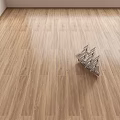 Polished Natural Wooden Flooring Featuring Shiny Surface And Small Decorative Sailboat Ornament