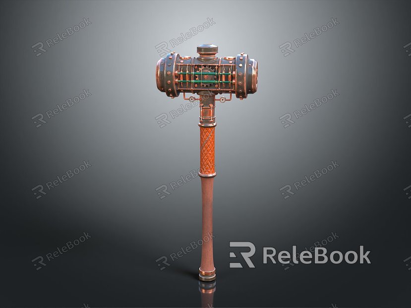 Hammer Warhammer Cartoon Hammer Magic Hammer Thor's Hammer Ancient Weapons Cold Weapons Medieval Items model