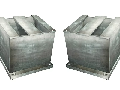 Industrial Equipment Metal Box Structure With Heavy Duty Support Base For Manufacturing 3d model