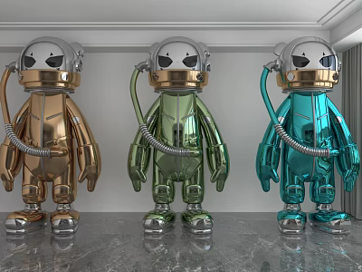 Modern Doll Ornaments 3d model