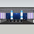 Modern High Tech Control Room With Large Monitoring Screens Workstations And Office Chairs