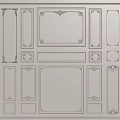 Elegant Decorative Wall Components With Carved Frames And Various Shapes 3d model