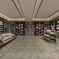 Modern Tobacco and Liquor Store Interior With Shelves Displayed Goods Spacious Layout and Bright Lighting