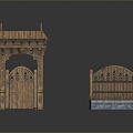 Ancient Building Door Ancient Building Door Chinese Style Door Antique Door Classical Door Chinese Style Door Chinese Style Entrance Traditional Door 3d model