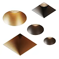 Modern Gold And Black Pendant Lights With Round And Square Shapes Design