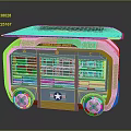 Rocket Themed Food Truck With Green Blue Exterior And Star Logo Design