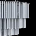 Modern Elegant Crystal Pendant Chandelier With Layered Transparent Rods For Interior Design