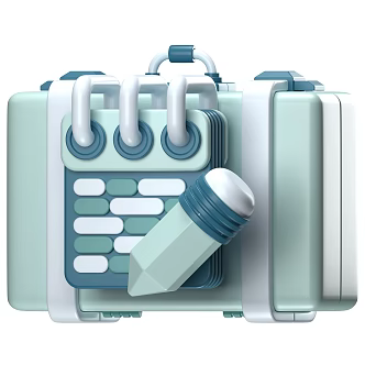 Modern Pencil Briefcase Cartoon Pencil 3d model