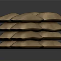 Stacked Durable Brown Burlap Sandbags For Household Emergency Use