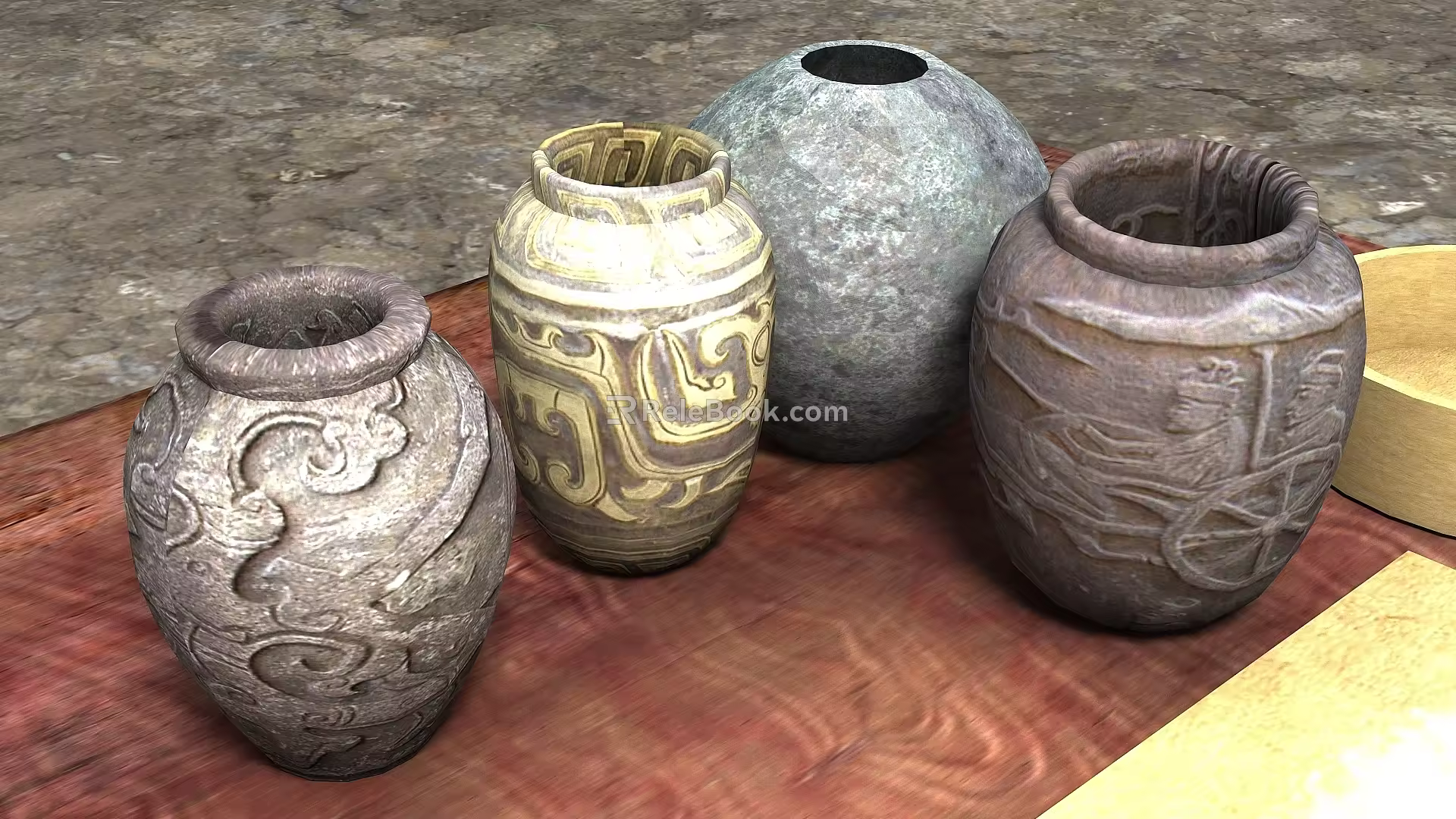 Ancient Pottery Pot Earth Ceramics Jar 3d model