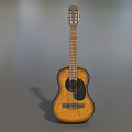 Wooden Acoustic Guitar Classic Design Musical Instrument With Natural Wood Finish