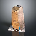 Natural Wooden Stone Raw Material With Textured Surface On Checkered Base