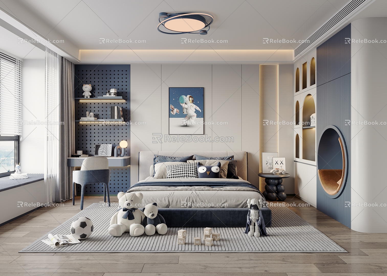 Modern Children's Room Children's Room Boys Room 3d model