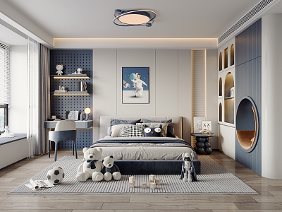 Modern Children's Room Children's Room Boys Room 3d model