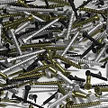 Assorted Metal Screws With Gold Silver Black Colors And Different Head Styles