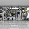 Modern Clothing Store Interior With Mannequins And Fashion Apparel Displays