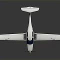 Lightweight White Small Aircraft With Transparent Cockpit And Two Wings Design