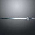 Medieval Metal Sword With Decorative Hilt Shiny Blade And Reflective Finish On Flat Surface
