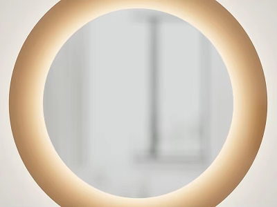 Round Modern Mirror With Illuminated Frame And Soft Glow For Home Decor 3d model