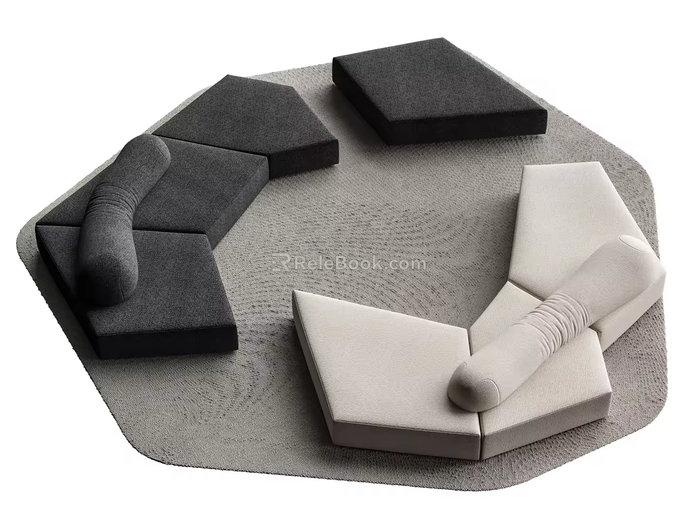 Edra Multiplayer Sofa Rock Sofa Shaped Sofa Curved Sofa 3d model