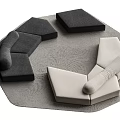 Edra Multiplayer Sofa Rock Sofa Shaped Sofa Curved Sofa 3d model