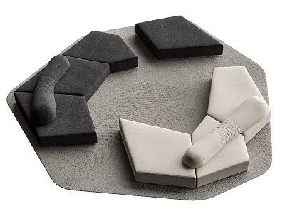Edra Multiplayer Sofa Rock Sofa Shaped Sofa Curved Sofa 3d model