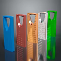 Modern Multicolor Architectural Vertical Structures With Rectangular Openings And Sleek Design