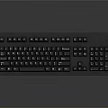 Ergonomic Black Full Size Computer Keyboard With Standard Layout And Responsive Keys 3d model