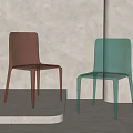 Modern Transparent Leisure Chairs In Copper And Green Tones With Clear Acrylic Design
